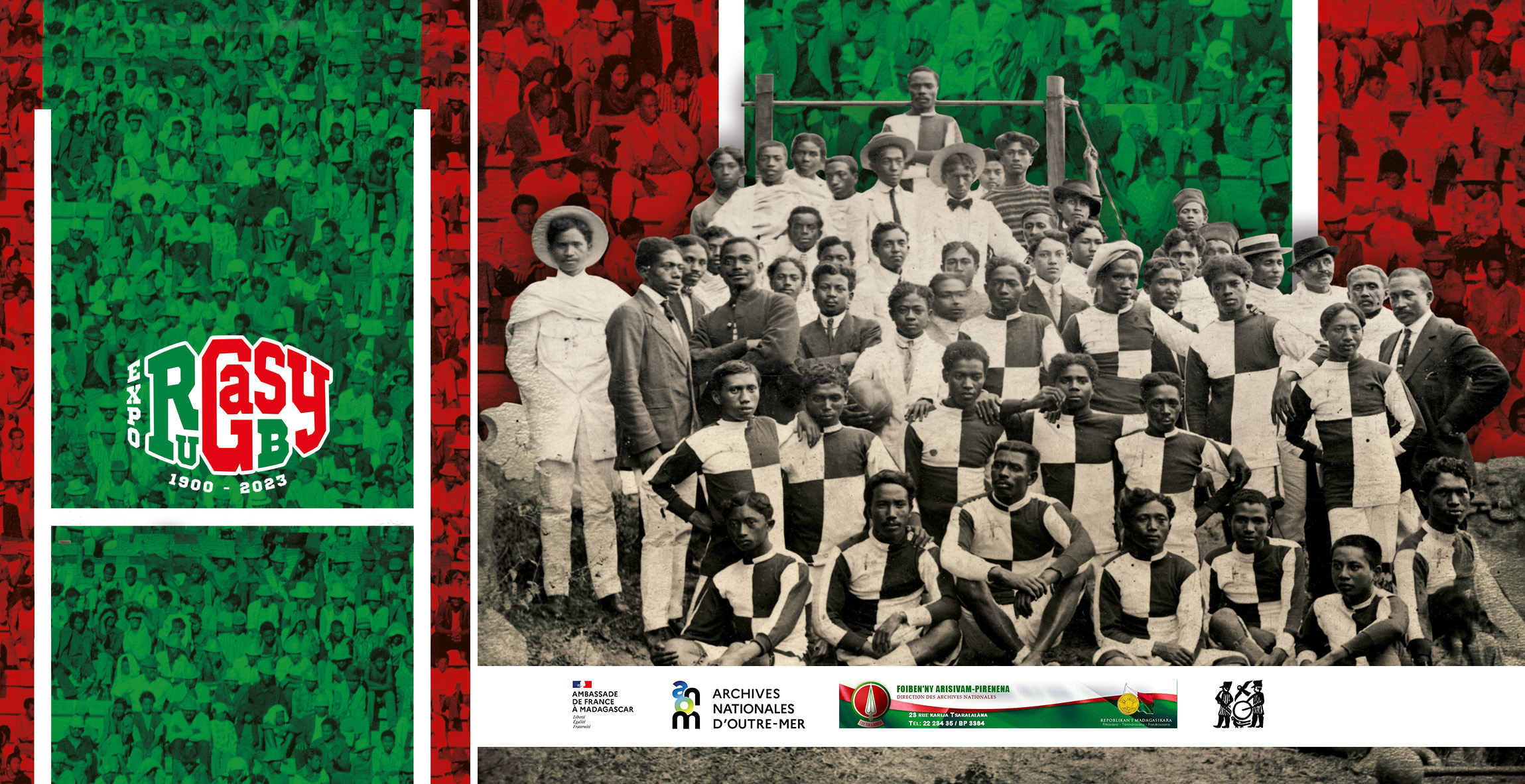 Affiche exposition Histoires du rugby malagasy, 1900-2023