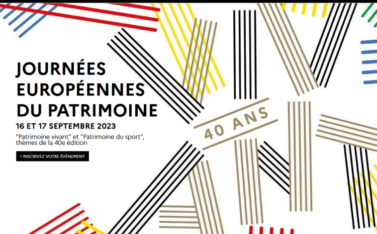 Eléments de l'affiche des Journées européennes du patrimoine 2023