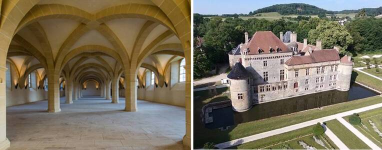 Abbaye de Clairvaux restauration de la toiture du réfectoire-chapelle