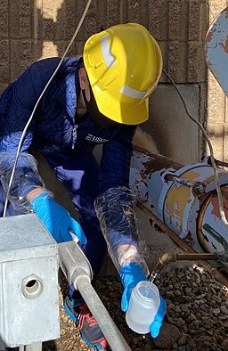 prélèvement d'échantillons de PFAS