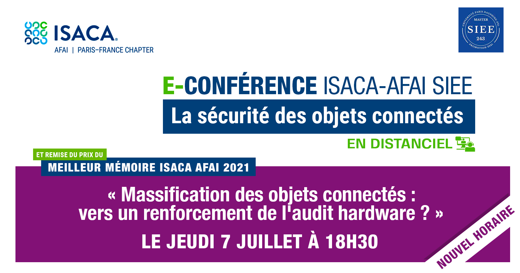 E-Conférence : "La sécurité des objets connectés" le 7 Juillet 2022 à Paris Dauphine