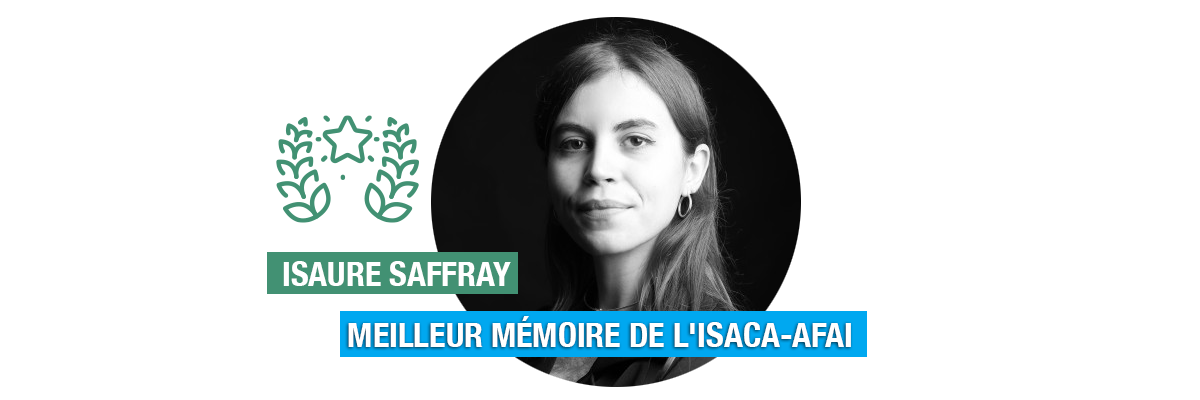 Remise du prix du Meilleur mémoire de l'ISACA-AFAI à Isaure Saffray