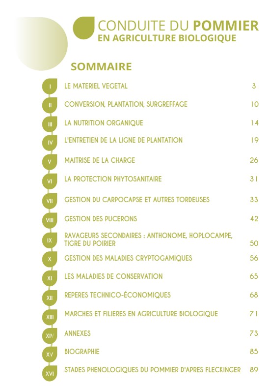 GUIDE POMMIERS BIO_SOMMAIRE