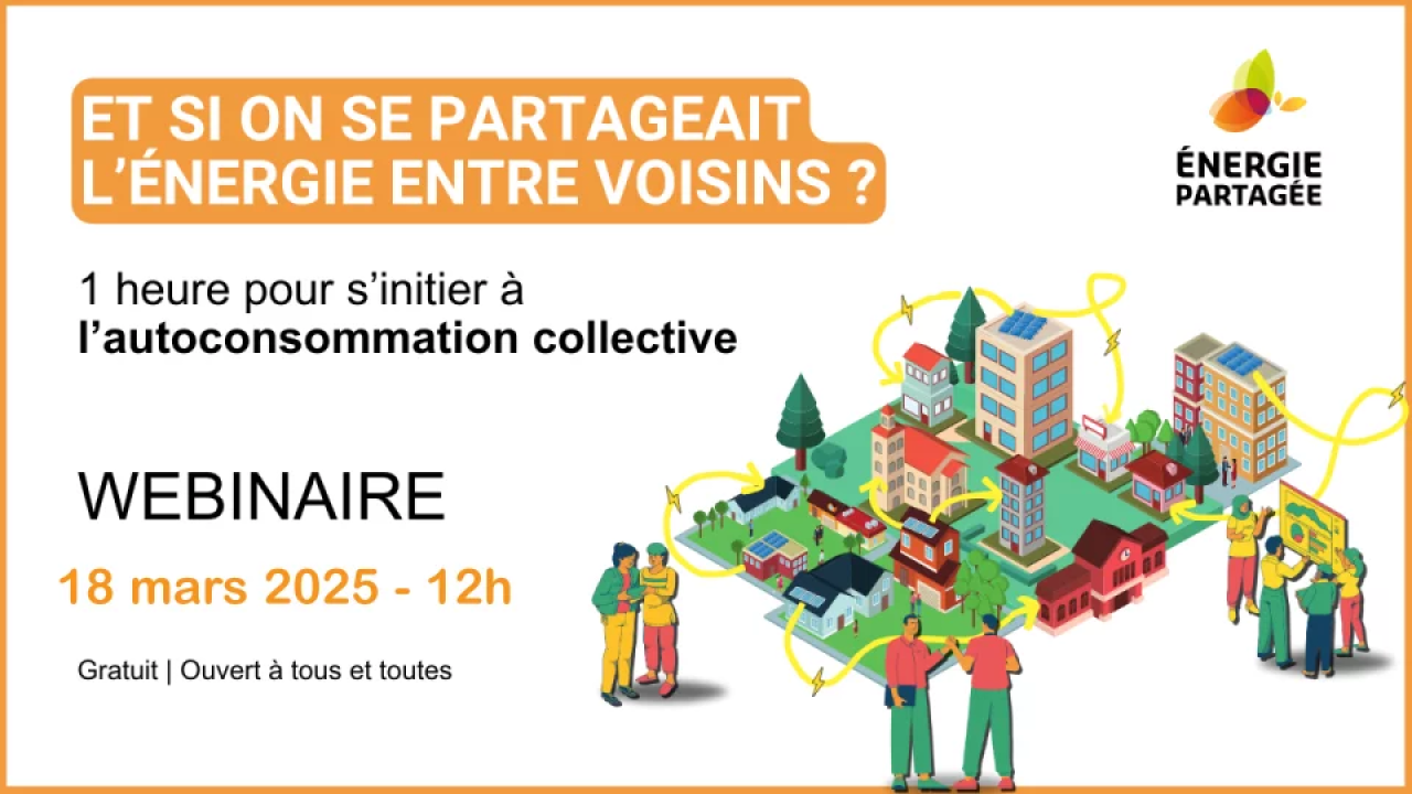 inscription au webinaire sur l'autoconsommation le 18 mars 2025 à 12h