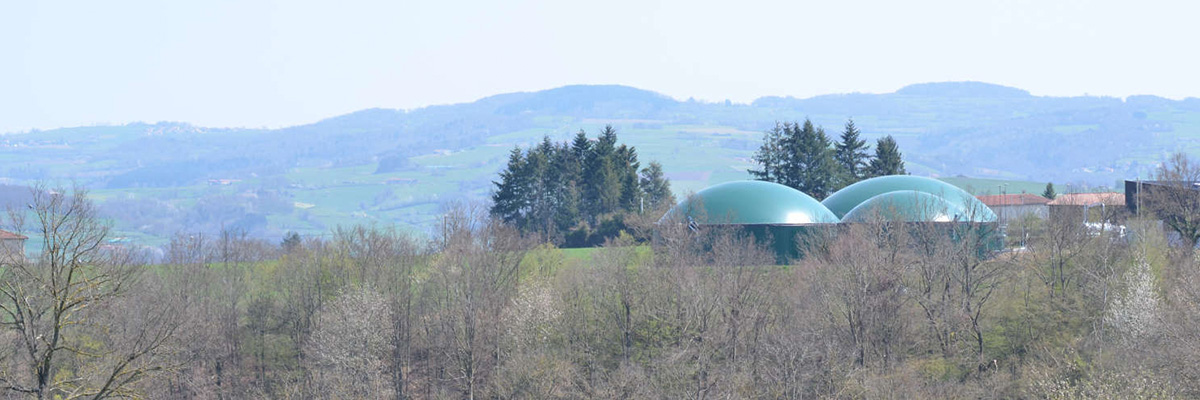 Le méthaniseur citoyen Méthamoly dans les Monts du Lyonnais (© Frédéric Berthet - GRDF)