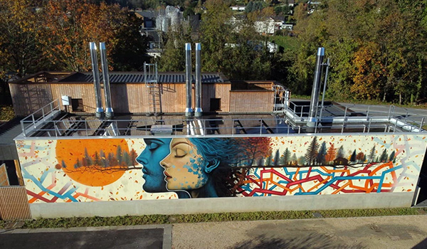 photo aérienne du réseau de chaleur bourget du lac 