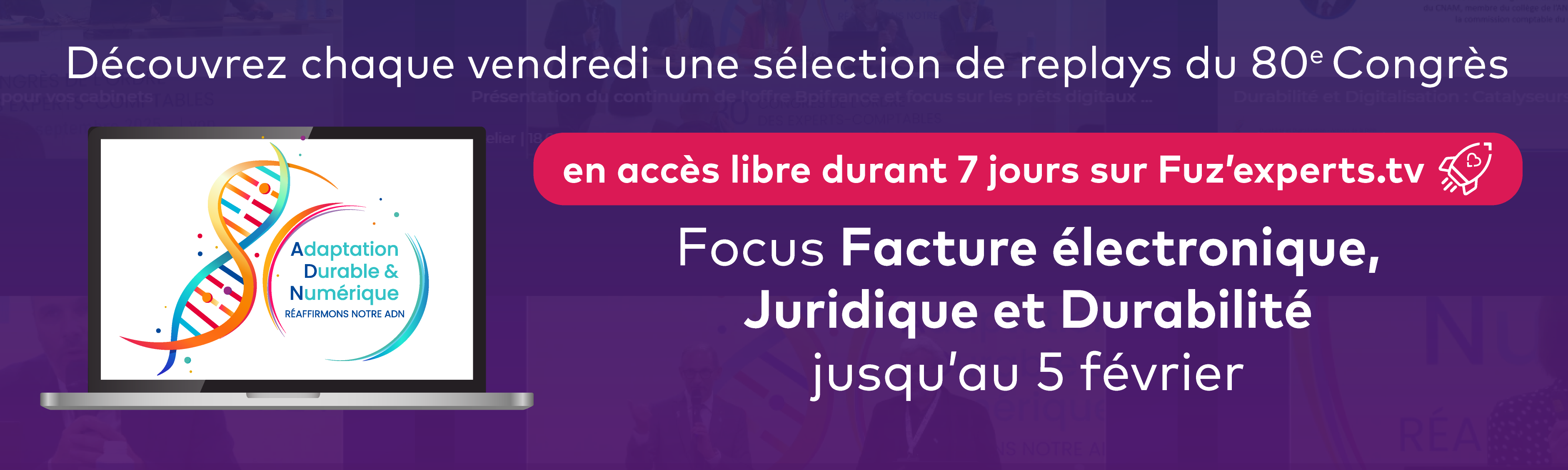 Bandeau sur le replay du Congrès