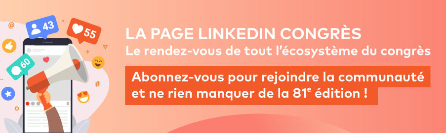 Bandeau sur le compte Linkedin du Congrès 
