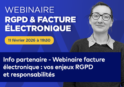 Visuel du partenaire ADNOV: "Webinaire FE : vos enjeux RGPD et responsabilité"