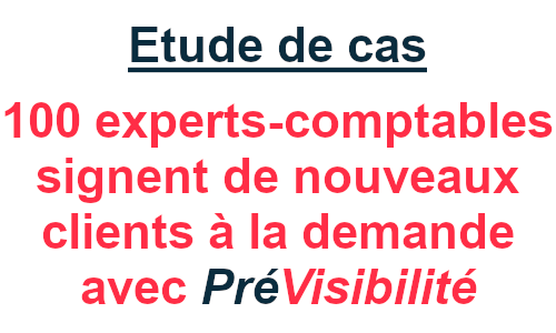 Visuel du partenaire PréVisibilité : "100 experts-comptables signent de nouveaux clients à la demande avec PréVisibilité"