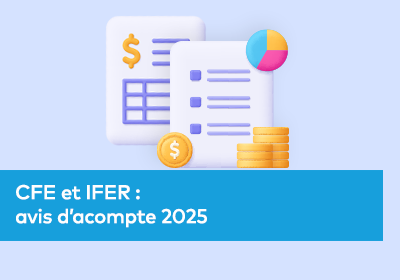 Illustration de documents financiers en 3D, une pile de pièces, et un graphique circulaire coloré sur fond bleu clair.