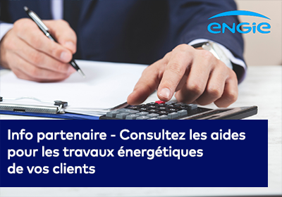 Visuel du partenaire "Consultez les aides pour les travaux énergétiques de vos clients"