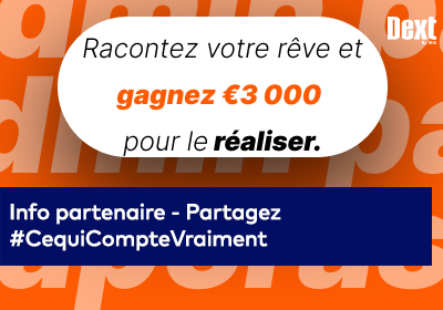 Visuel du partenaire Dext : "Partagez #CequiCompteVraiment"